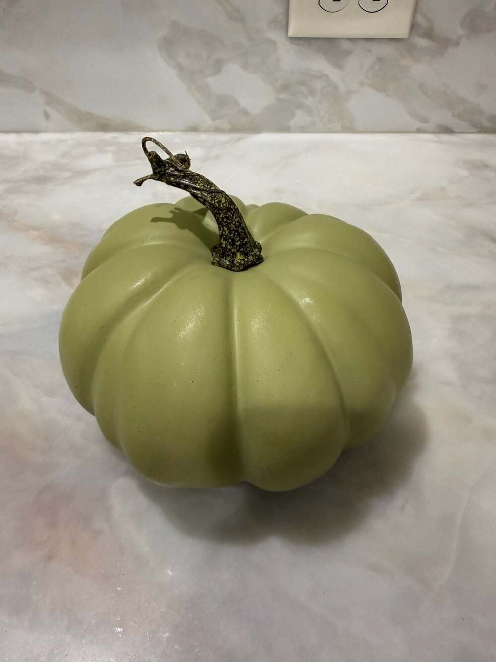 Sage Green Artificial Foam Pumpkin Table Decoration